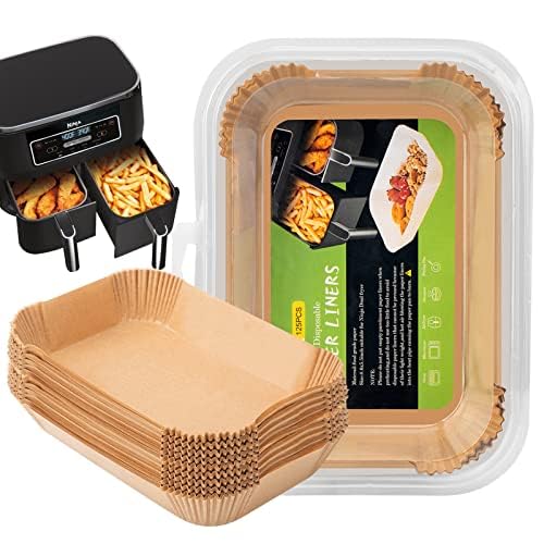 Air Fryer Liners Disposable for Ninja Dual, 8.6 x 5.5in, 300 Pcs - size: 8.6*5.5"Rectangle-300 PCS
