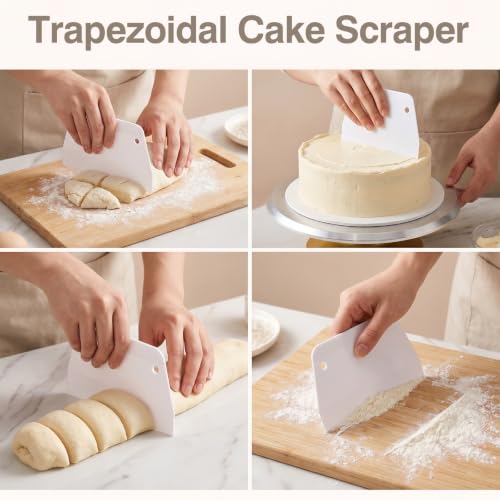 11Pcs Icing Smoother,Acrylic Cake Scraper Smoother Set