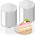 Sawysine 50 Pcs 4 Inch Cake Boards Round Mini Cake Circle Disposable Silver