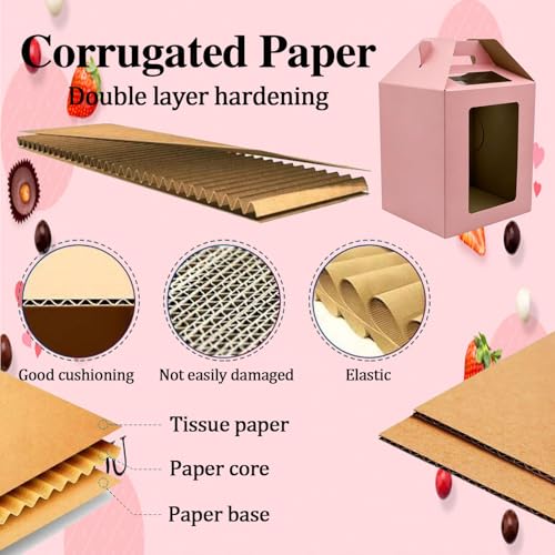 Cake Boxes - 2 Pack Tall Cake Box 12x12x14 Inch, Windows - color: 12X12X14-Red
