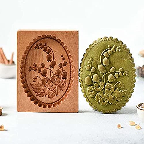 MOTEERLLU Wooden Springerle Cookie Molds for Baking, Violet - style: Violet