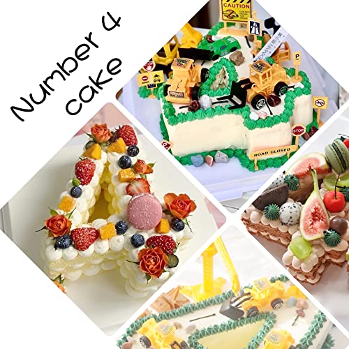 Dioycli Number Cake Molds for Baking Silicone Number 4 Cake Pan, 10 Inch - size: 4