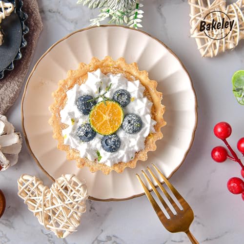 Mini Tart Pan Set, 4-Inch 4pcs with Removable Loose Bottom Non-Stick Round Quiche Bakeware for Oven and Instant Pot Baking (Black) - size: 4" Round Mini 4Pcs (Black)