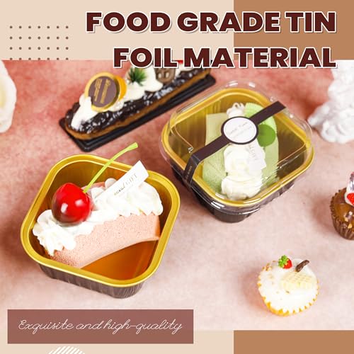 Halloween Mini Cake Pans, Black Gold 50 Pack for Gifts - color: Black Glod, size: 5 oz
