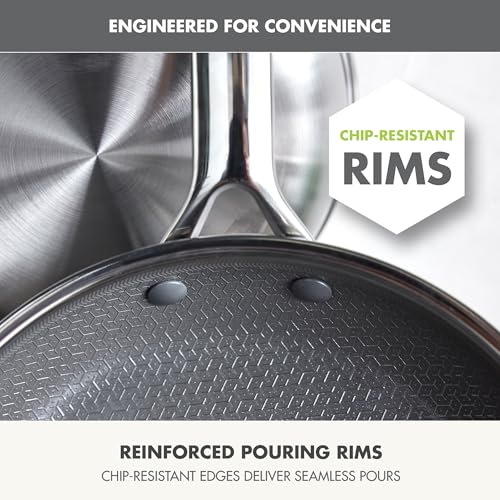 GreenPan Hybrid 2 Piece (9.5" & 11") Stainless Steel & Ceramic Skillet Set - color: Silver