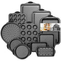 11-Piece Nonstick Baking Pans Set, Stackable Bakeware Sets, Black