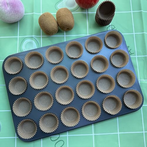 1000-Count Natural Mini Cupcake Liners Small Muffin Liners No Smell Premium Greaseproof Paper Cupcake Wrappers Baking Cups (1.35 Inch Bottom Dia.) - color: Natural, size: Mini/1.35Inch