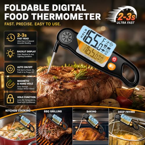 Meat Thermometer Digital - Instant Read Food Thermometer