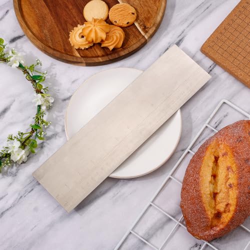 Metal Cake Scraper, 12 Inch Cake Edge Smoother with Scale Stainless Steel Baking Decorating Comb Cake Pastry Measuring Tool Cake Leveler for Home Kitchen