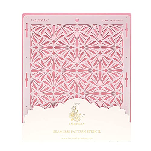 Lacupella Cake Decorating Stencil for Tall Buttercream Cake, Royal Icing, Ganache, Paint, Airbrush (Glam) - style: GLAM