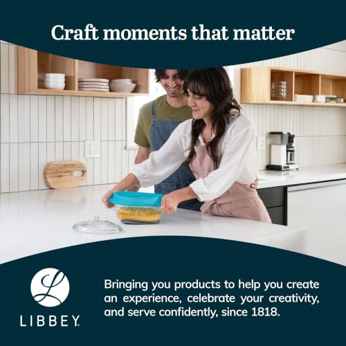 Libbey Baker's Premium 3-Piece Set, 1 Glass Baking Dish with 2 Lids - color: Premium - 3pc Casserole Set