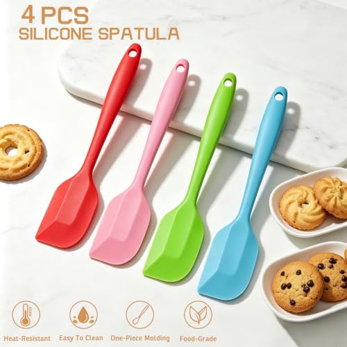 Silicone Spatula Heat Resistant 11 inch Rubber Spatula - (4-Piece)