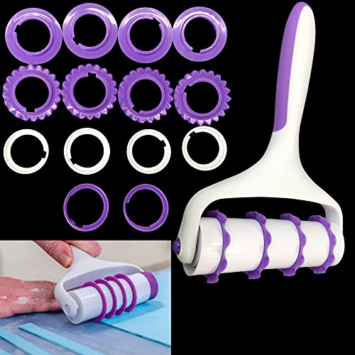 25pcs Fondant Ribbon Cutter, Food grade plastic Cookie Stamp Mould Cake Cupcake Fondant Decorating Tool