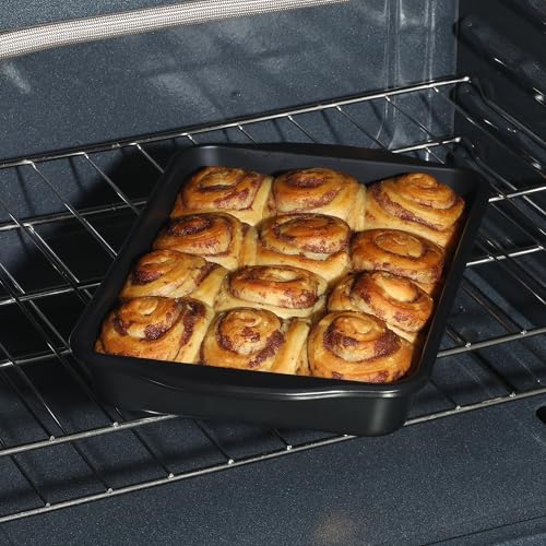 Oster Teston 13 x 9 Inch Rectangular Baking Pan, Nonstick Carbon Steel Cake Pan, Matte Black, PFAS-Free, Oven-Safe, Easy Clean Bakeware - color: Matte Black, size: 13" x 9" Rectangular Cake Pan