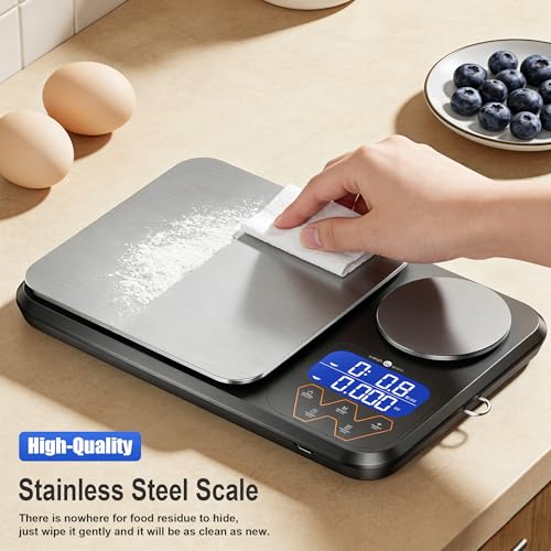 Rechargeable Digital Dual Platform Food Kitchen Scales Weight