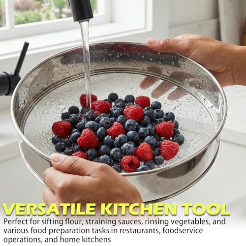 Fine Mesh Sieve Strainer,10" Stainless Steel 60 Mesh,for Winco 10" Sieves