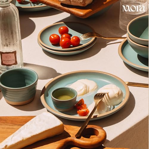 Mora Nano Ramekins Set of 4, 2oz Ceramic Pottery Sauce Cups - Microwave, Oven and Dishwasher Safe - Iris - color: Iris, size: Nano