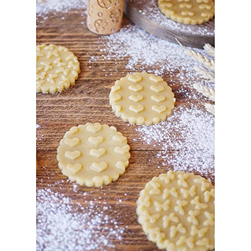 Mrs. Anderson’s Baking Embossing Rolling Pin, Heart Design - style: Heart, 8-Inch