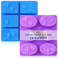 HKNMTT 2Pcs Bee Honeycomb Soap Molds 6-Cavity Square Oval Silicone Mold - style: Bee & Honeycomb - 2PCS