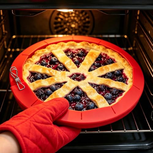 Adjustable Pie Crust Shield Silicone Pie Crust Covers for Edges of Pie