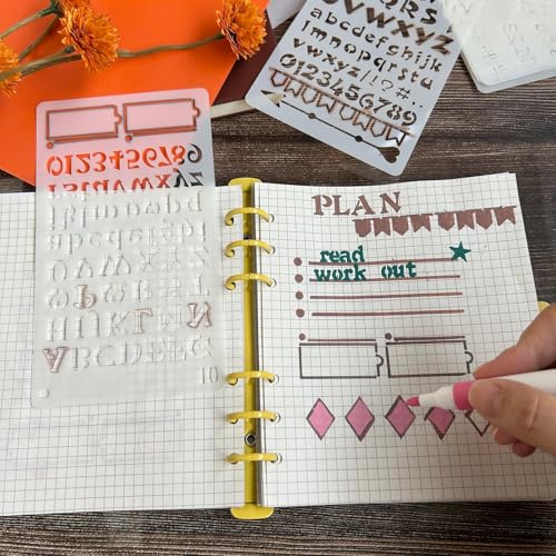 Letter Stencils for Painting, 40 Pcs 7 x 4 Inch for Wood Signs Quotes