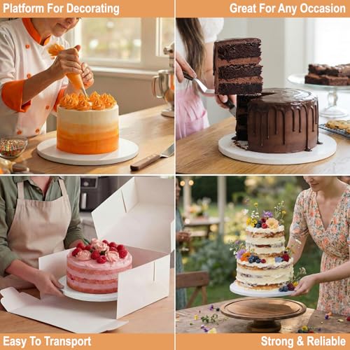 0.5" Cake Board Drums 8 & 10 Inch (7 Pack Per Size) Value Bundle - size: 8"+10"