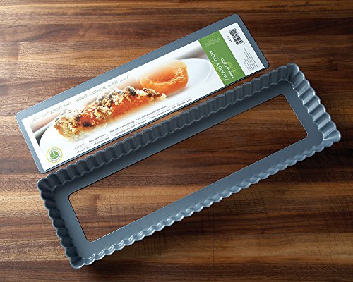 Fox Run Rectangular Loose Bottom Tart/Quiche Pan, Preferred Non-Stick, 14-Inch - style: 14-Inch Rectangular