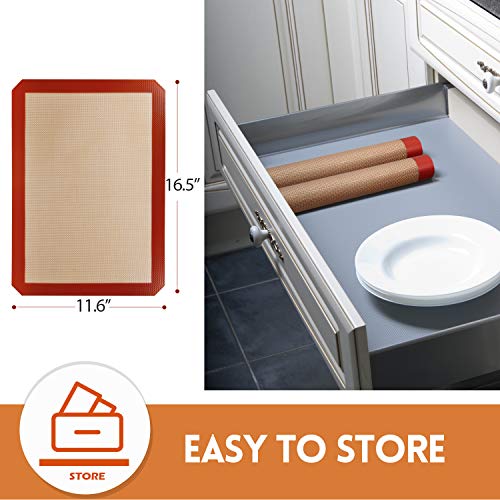 STATINT Silicone Baking Mat, Nonstick Half Sheet Baking Mat, Set of 2 - size: 2 Half Sheets
