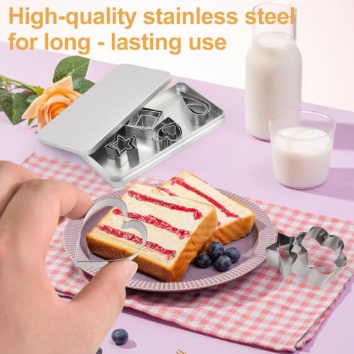 30PCS Mini Cookie Cutters Shapes Set with Box for Kids