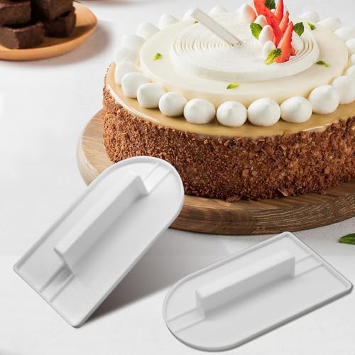 Bonsicoky 2 Pack Fondant Smoothing Tool, White - color: White