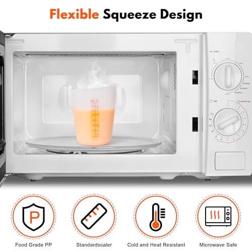 Silicone Measuring Cups for Melting Chocolate ml/oz/cup Marks Silicone Cups