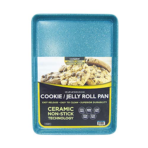 casaWare 3pc Ultimate Cookie Sheet Set (Blue Granite) - color: Blue Granite