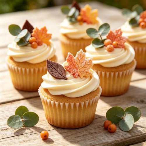 2PCS Maple Leaf Silicone Molds with 2 Different Shaped for Chocolate, Candy - color: White(maple leaf)-R0270
