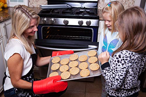 Stainless Steel Cooling Rack - Heavy Duty and Oven Safe, Good for Cooling, Baking and Roasting - Fits Half Sheet Pans - Perfect for Cookies, Cakes & More (12" x 17") - size: 12" x 17" - Set of 2