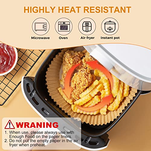 Vailnd 6.3" Round Air Fryer Liners Disposable 200 PCS for Ninja AF101 - size: 6.3" Round