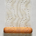 MKM Pottery Tools Wood Big Hand Rollers for Clay (BHR-79 Psychedelic Wave) - color: BHR-79 Psychedelic Wave