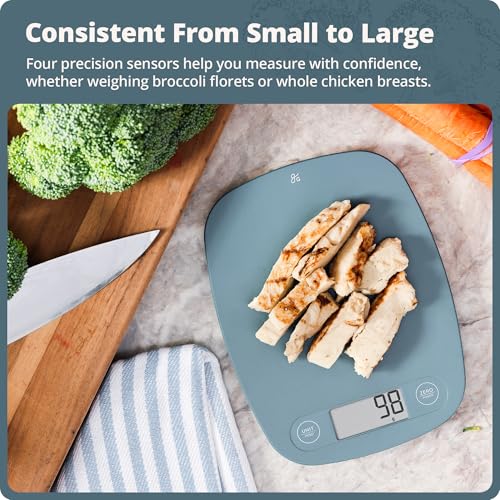 Greater Goods Food Scale, Slim & Compact Build, 1g Precision (Stone Blue) - color: Stone Blue