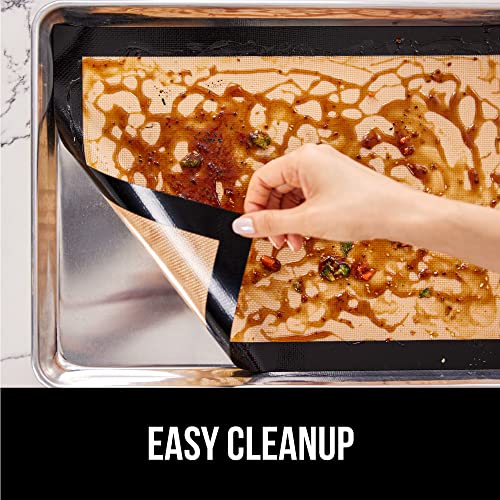 GORILLA GRIP Nonstick Silicone Baking Mats, 2PK, Half Sheet, Black - color: Black, size: 16.5" x 11.87" (Half Sheet)
