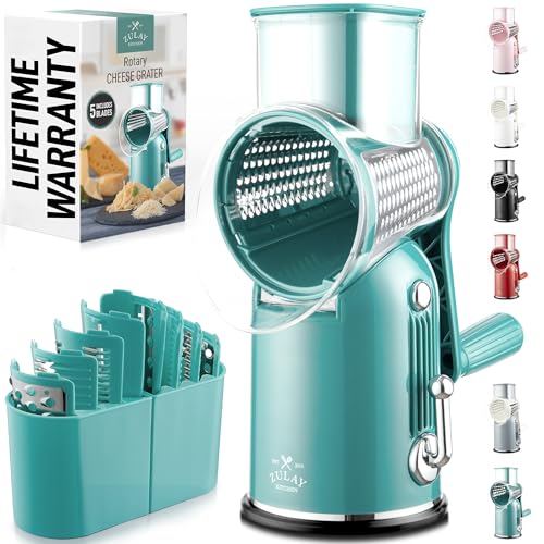 Rotary Cheese Grater Hand Crank, Vegetable Shredder - Classic Green - color: 27 - Green
