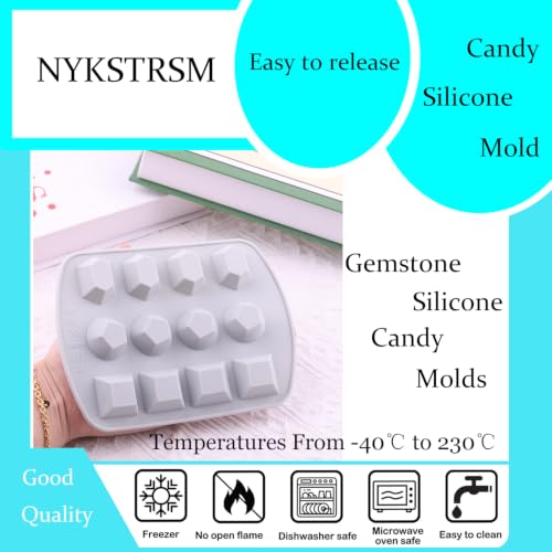 12 Cavity Gemstone Silicone Candy Molds