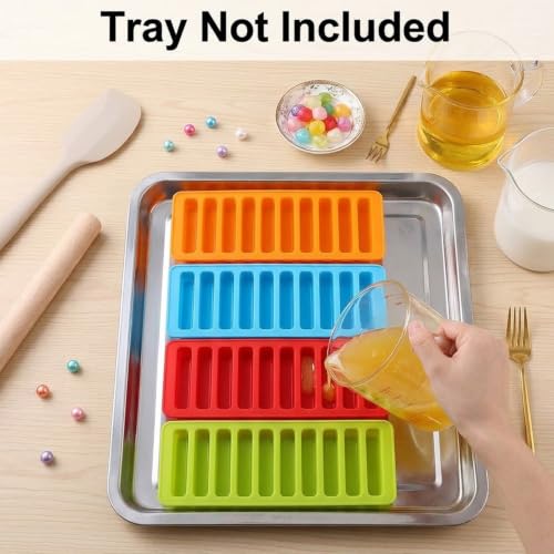 10 Cavity Long Stick Silicone Candy Chocolate Molds Set Of 4