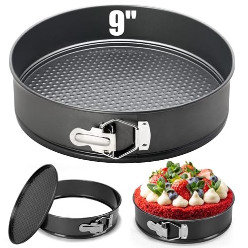 9 Inch Springform Pan Baking Pans Round Leakproof Nonstick Removable Bottom Bakeware for Cake, Cheesecakes, Pizza, and Quiches - size: 9 Inch