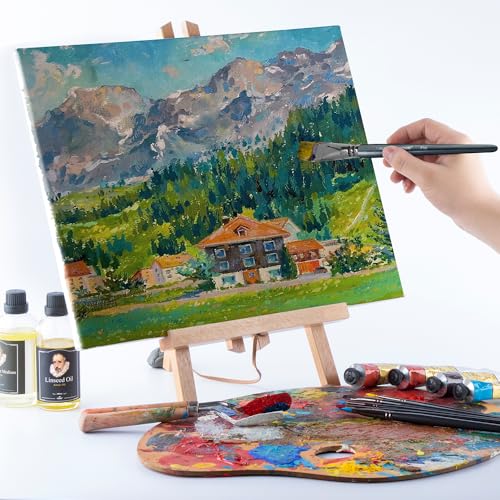 Transon Artist Paint Brush Set of 12 for Watercolor Acrylic Gouache Oil and Tempera Painting (Pack of 2) - size: Grey 12PCS (Pack of 2)