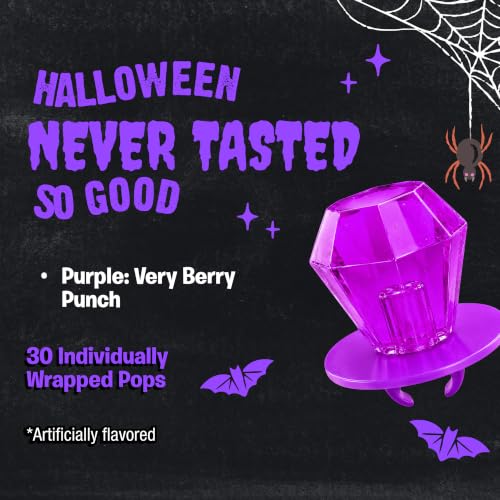 Ring Pop Purple Berry Punch Halloween Lollipop, 30 Ct, Party Favors - size: 30 Count