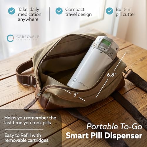 Pill Dispenser with App Reminder, Medicine Pill Organizer for 4 Daily Doses