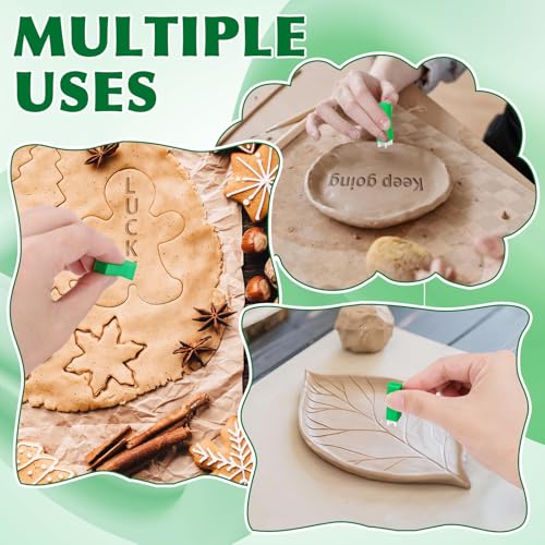2 PCS Alphabet Stamps for Clay Pottery, Letter Stamps, Clay Letter Stamps, Capital Letters and Number, Lowercase and Alphabet Symbols Small Press Fondant Embosser DIY Cookie Stamps