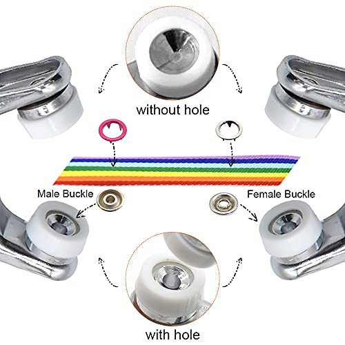 200 Sets Metal Snaps Fasteners Kit 9.5mm 10 Colors Metal Prong Ring Button with Fastener Pliers Press Tool for Sewing and Crafting