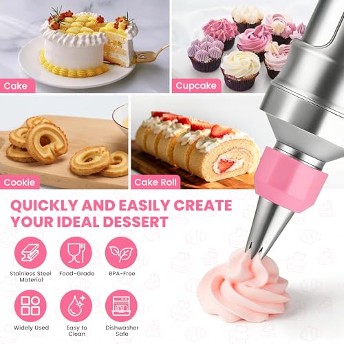 Cake Decorating Kit -69 Pcs Cake Decorating Syringe Set, Frosting Gun - color: 69Pcs-Pink