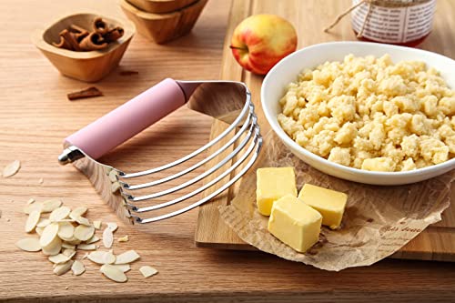 Spring Chef Large Dough Blender For Baking - Pro Pastry Blender - Pink - color: Pink Lemonade, size: 4" Large