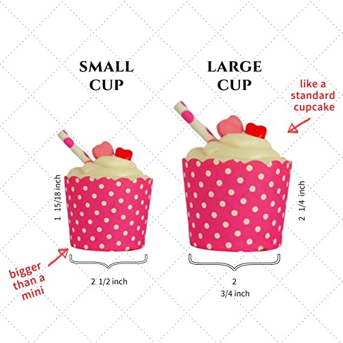 Paper Baking Cups (Polka Dots), Greaseproof Disposable Cupcake Liners (Chocolate Brown, Large Cups (50-Pack)) - color: Chocolate Brown
